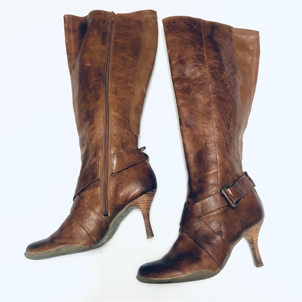 RSVP Brown Leather Heeled Boots - Women’s 6.5